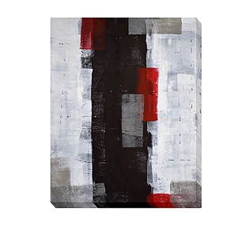 Art Panel Red and Grey Abstract Art Painting アートパネル m13017