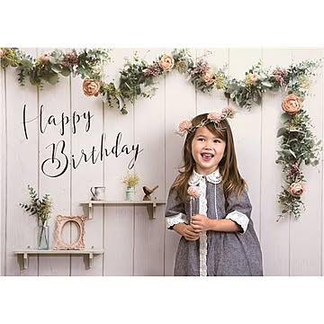 フォトポスター/壁紙ポスター 【Happy Birthday シャビーハウス】 A0サイズ 841mm×1189mm 紙製 『イエスタ iesta』