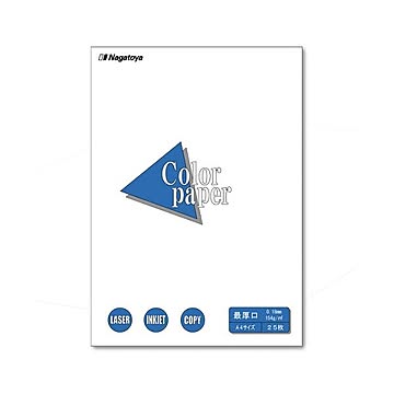 （まとめ） Nagatoya カラーペーパー A4判 最厚口 ナ-3501 白 25枚入 【×5セット】