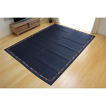 い草 ラグマット/絨毯 【エスニック柄】 防滑加工 抗菌防臭 調湿機能 〔リビング ダイニング〕