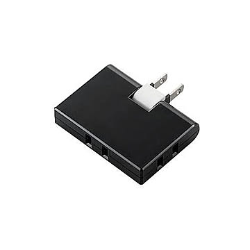 エレコム トリプルタップ(コーナータイプ) T-TR03-2300BK 管理No. 4953103276802