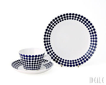【復刻版】 グスタフスベリ アダム 491-06 コーヒーカップ＆ソーサー+491-03 プレート 18cm GUSTAVSBERG Adam