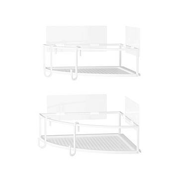 Umbra アンブラ キュービコ コーナービン 2セット CUBIKO ADHESIVE CORNER BINS バス収納 お風呂 キッチン収納 フィルムフック タイル面 ガラス面 ラック