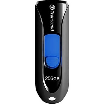 Transcend USBメモリ 256GB USB3.1 ＆ USB 3.0 スライド式 ブラック TS256GJF790K