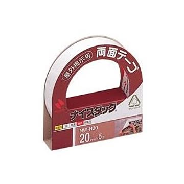(業務用100セット) ニチバン 両面テープ ナイスタック 【屋外掲示用/幅20mm×長さ5m】 不織布 NW-N20