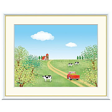 額絵 牧場 喜多一 61x49.5cm 三幸