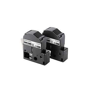 （まとめ） エレコム テプラPRO用互換テープ/白/黒文字/8m/12mm幅/2個パック CTC-KSS12K-2P 【×2セット】