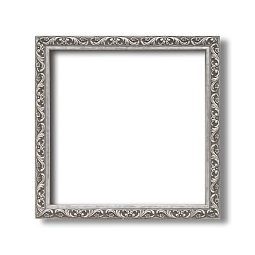 【角額】正方形額・深みのある額・壁掛けひも・アクリル付■8201 400角(400×400mm)「シルバー」