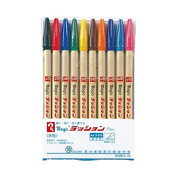 （まとめ） 寺西化学工業 ラッションペン M300 細字 10色 5セット×3セット