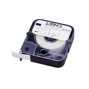 （まとめ） マックス チューブマーカー・レタツイン専用消耗品 テープカセット LM-TP305T 透明ラベル 1巻8m入 【×3セット】