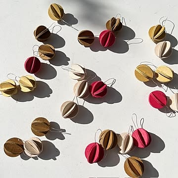 Lovi Lovi オーナメントカード ミニボール 直径1.7cm レッド