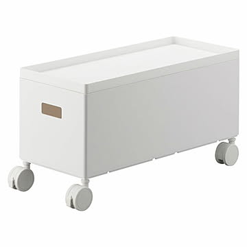 tower タワー (山崎実業) 蓋付き収納ボックスワゴン S 収納ボックス 隙間収納 蓋付き スタッキング クローゼット キッチン サイドテーブル ケーブルボックス ストック収納