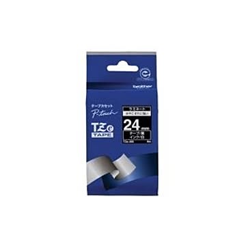 (業務用30セット) brother ブラザー工業 文字テープ/ラベルプリンター用テープ 【幅：24mm】 TZe-355 黒に白文字