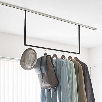 山崎実業 室内物干しハンガーバー タワー W90 ダクトレール用 tower