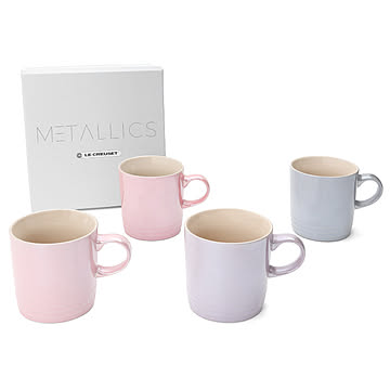 ルクルーゼ(ル・クルーゼ) マグカップ 350ml 4個セット メタリックカラー Le Creuset