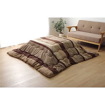 シンプル柄 こたつ布団/こたつ掛け布団 単品 【ベージュ 約190×240cm】 長方形 洗える【代引不可】