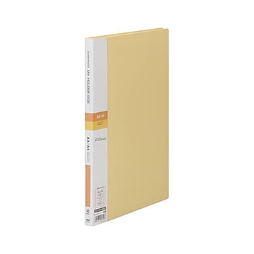 （まとめ） テージー マイホルダーサイド A4判タテ型（40ポケット） MS-344-07 黄 1冊入 【×3セット】