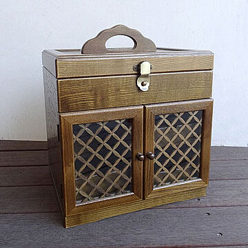 Alice　メイクボックス 　国産　日本製　木製コスメボックス　
