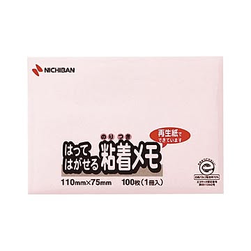 （まとめ） ニチバン ポイントメモ(R) はってはがせる粘着メモ M-1P 桃 1個入 【×10セット】