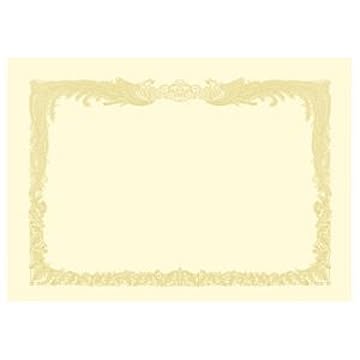 （まとめ） タカ印 OA賞状用紙 クリーム A4 タテ書用 10-1067 1冊（10枚） 【×10セット】