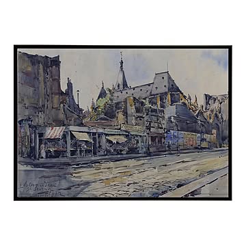 世界の古い絵画 レトロポスター デジタルリマスターL’eglise Saint Sever【bn-poster-3786】