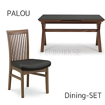 D5点セット 140 パロウ PALOU 木部MBR 張地BK リビングダイニング ダイニングセット テーブル チェア セット シンプル モダン シギヤマ家具工業 