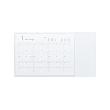（まとめ） ミワックス カレンダー+デスクマット ホワイト 【×3セット】
