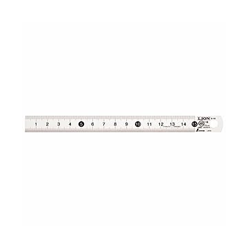 (まとめ) ライオン事務器 ステンレス直線定規15cm S-15 1本 【×30セット】