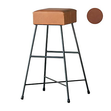 SIKAKU シカク LOAF STOOL HIGH ローフスツール ハイ 11415 / 11416 イス 椅子 いす レザー 本革座面 クロカワ鉄