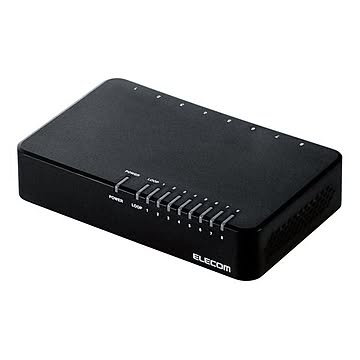 100BASE-TX対応スイッチングハブ 8ポート エレコム EHC-F08PA-B