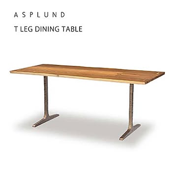 ASPLUND SQUAREROOTS T-LEG ダイニングテーブル 幅180 奥行80 高さ72 オーク材 アイアン