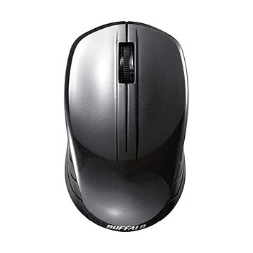 バッファロー 無線 BlueLED3ボタン スタンダードマウス ブラック BSMBW107BK 1セット(10個)