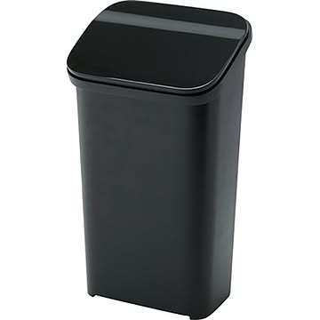 レバー式 20L 黒ダストボックス 幅30.4cm ふた付き 4段階調節可能 首連動