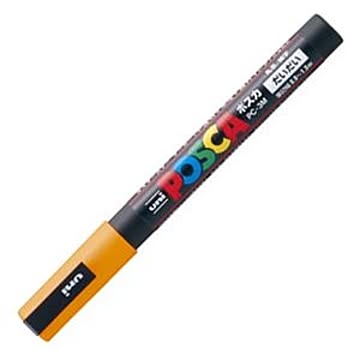(まとめ) 三菱鉛筆 水性マーカー ポスカ 細字丸芯 橙 PC3M.4 1本 【×30セット】