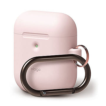 AirPods シリコンケース カラビナ付き サンクチュアリ EL-A2WCSSCHW 管理No. 8809461760308