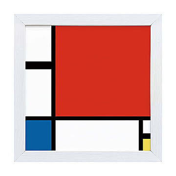 Piet Mondrian（ピエト モンドリアン）  赤・青・黄のコンポジション アートポスター（フレーム付き） m11649