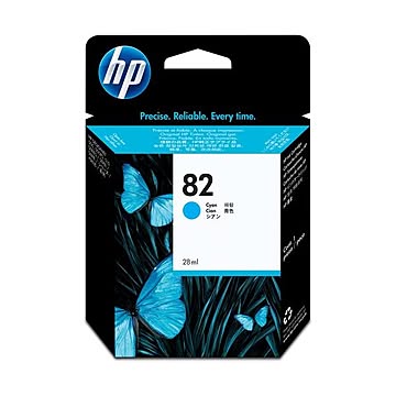 （まとめ） HP82 インクカートリッジ シアン 染料系 C4911A 1個 【×3セット】