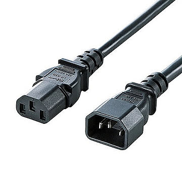 サンワサプライ 電源コード12A250V(1.8m) APW12-C14C13250-18 管理No. 4969887838013