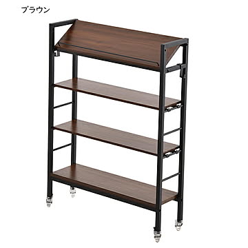 スリム収納ラック 組立式 棚KAKERU ONES0380 幅790x奥行280x高さ985mm B.Bファニシング