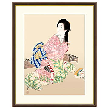 額絵 娘深雪 上村松園 52x42cm 三幸