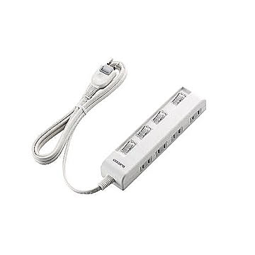 エレコム 個別スイッチ付省エネタップ(横挿しタイプ) T-E5C-2420WH 管理No. 4953103456945