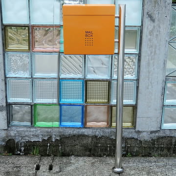 郵便ポスト郵便受けメールボックス大型メール便片足スタンドタイプ型マグネット付きイエロー黄色ポスト(yellow)