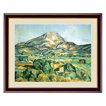 アート 額絵 サント＝ヴィクトワール山 セザンヌ 本紙サイズ F4(約31x23cm) 額サイズ 42x34cm 三幸