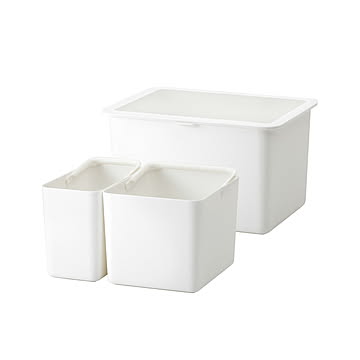 like-it ライクイット フタ付きストックケース 米びつ (インナーセット) Pantry stock case LBK-50 / 最大10kg 5kg+3kgインナーケース付き 米櫃