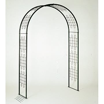 フラワーアーチ/ガーデニング用品 【幅124cm】 スチールパイプ製 日本製 『エクセレント』 〔園芸 庭 花 エクステリア〕