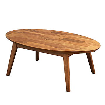 ヤマソロ 1年保証 楕円形こたつ 105×60 ノワ 木目テーブル