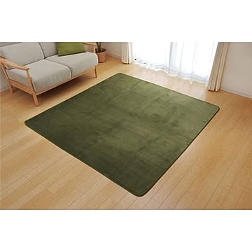 4畳用 ピオニー・グリーン ラグカーペット 200×300cm 抗菌 防臭 対応