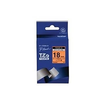 (業務用30セット) brother ブラザー工業 文字テープ/ラベルプリンター用テープ 【幅：18mm】 TZe-B41 蛍光橙に黒文字