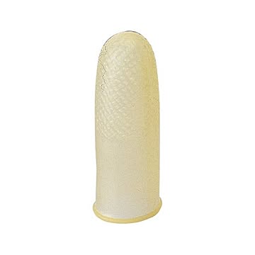 （まとめ）鈴木ラテックス ナナコ 指サック アメ色 中 10個入×50セット