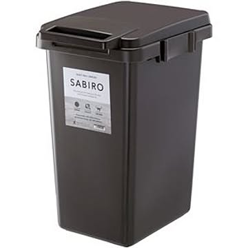 SABIRO 10個セット ゴミ箱 幅34.1cm 45L ブラウン 日本製 連結